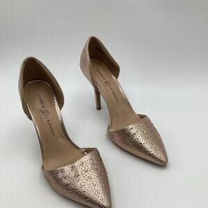 Chinese Laundry Women's Gold D'Orsay Heels Size 10M Party Shoes